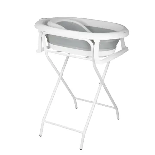 HUOLE Baignoire bébé pliable avec support