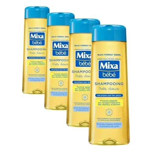 Mixa Bébé Shampooing Très doux 300ml, 300.0 millilitre (Lot de 4)