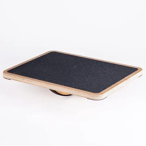 Strongtek Professional planche d'équilibrage en bois avec base en bois dur croisé, Advanced Core force rocker Board, entraînement à la stabilité, prise en charge de la rotation à 360°