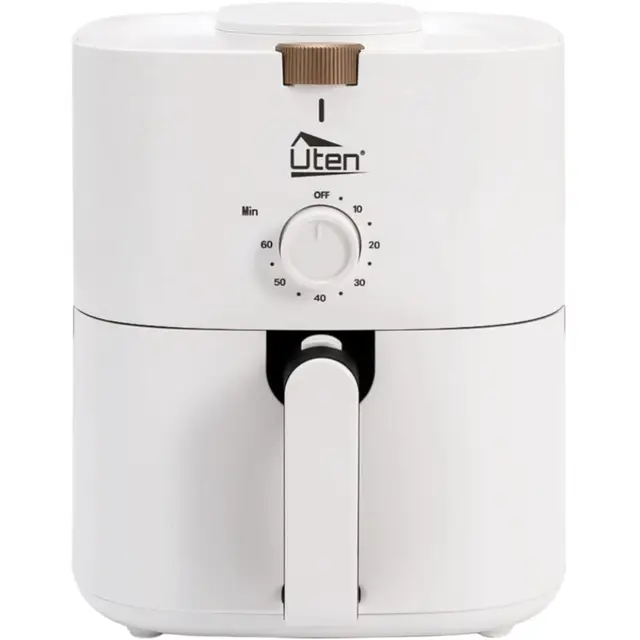 Friteuse Sans Huile, Uten 4L Friteuse à Air, 1500W Air Fryer -1 à 5 Personnes, Minuteur, Paniers Antiadhésifs, Sans BPA/PFOA
