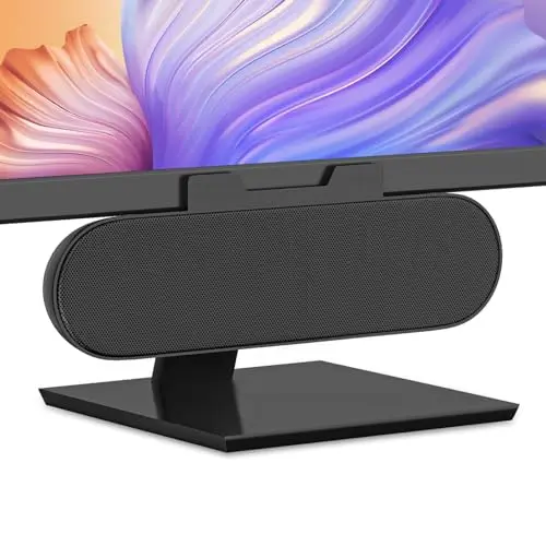 Haut Parleurs PC, Haut Parleur Ordinateur, Mini Barre de Son PC USB, Enceinte PC avec Design à Clipser pour Moniteur Portable, Tablette, Ordinateur de Bureau, Smartphone, Plug and Play