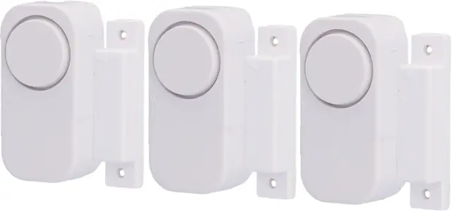 UNITEC Lot de 3 alarmes pour fenêtre et Porte avec Contact magnétique