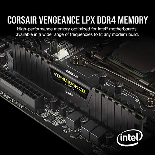 Corsair Vengeance LPX 32GB (2 X 16GB) DDR4 Jusqu'à 3600MHz (PC4-28800) C18 1.35V Desktop Memory - Noire