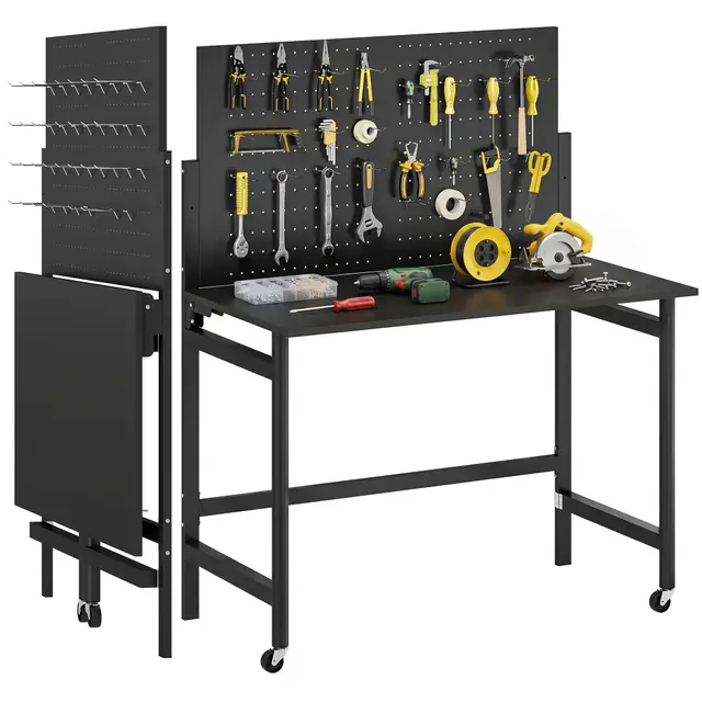 HOMCOM Établi Pliable d'Atelier