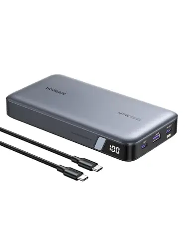 UGREEN Nexode 145W Batterie Externe 25000mAh Power Bank USB C Charge Rapide PD3.1 140W 3 Ports Chargeur Portable PC LED Compatible avec iPhone 17 16 15 14 Plus Pro Max Air Galaxy S25 S24 MacBook iPad