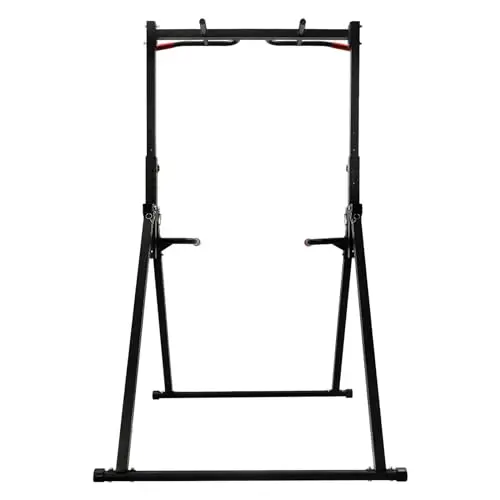 Station de musculation pliable avec barre de traction, poignées de traction, barre de traction, pour extérieur, autoportant, multifonction, appareil d'entraînement pour barre de traction, pompes