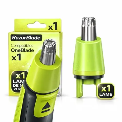 Lame nez et oreille RazorBlade pour Rasoir Électrique comptatible OBlade QP250/50 QP220 QP2824 QP2724 QP2520 QP2630 QP65XX One Blade Lame en Acier Inoxydable remplacement pour Rasoirs Tondeuse Rasage