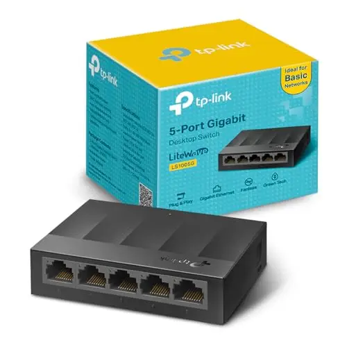 TP-Link LS1005G Switch Ethernet Gigabit 5 Ports 10/100/1000 Mbps (Vitesse Jusqu'à 2000Mbps) - idéal pour Étendre Le réseau Cblé pour Les PME et Les Bureaux à Domicile