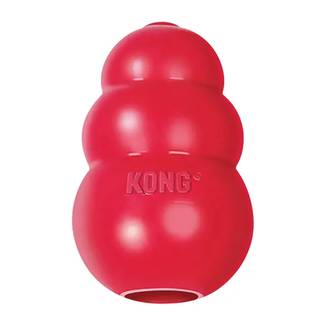 KONG Classic - Jouet à Remplir - Jouet à Mâcher pour Chiens - Peut être Rempli de Friandises - Caoutchouc Naturel Résistant - pour Chiens Grande