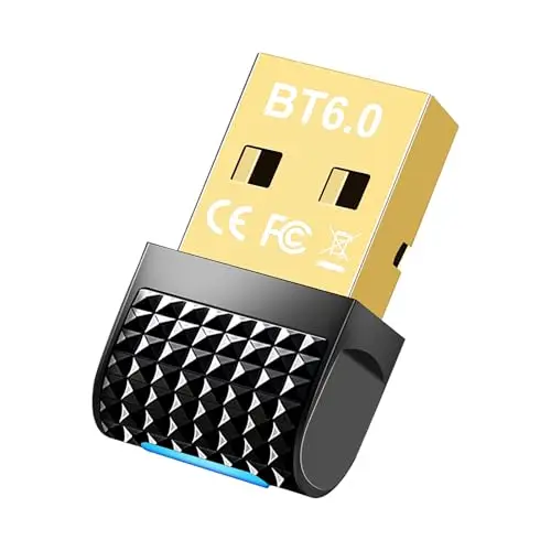 Dongle Bluetooth 6.0 Adaptateur, Cle Bluetooth Carte Clé Blue-Tooth USB pour PC, Casque, Souris, Manette, Clavier, Imprimantes, Smartphone, Tablette Compatible pour Windows 11/10/8.1