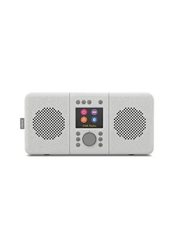 Pure Elan Connect+ Radio Internet stéréo avec DAB+et Bluetooth 4.2 (DAB/DAB+, Radio FM, Radio Internet, écran TFT, 20 préréglages, Streaming Musical, Gris Pierre