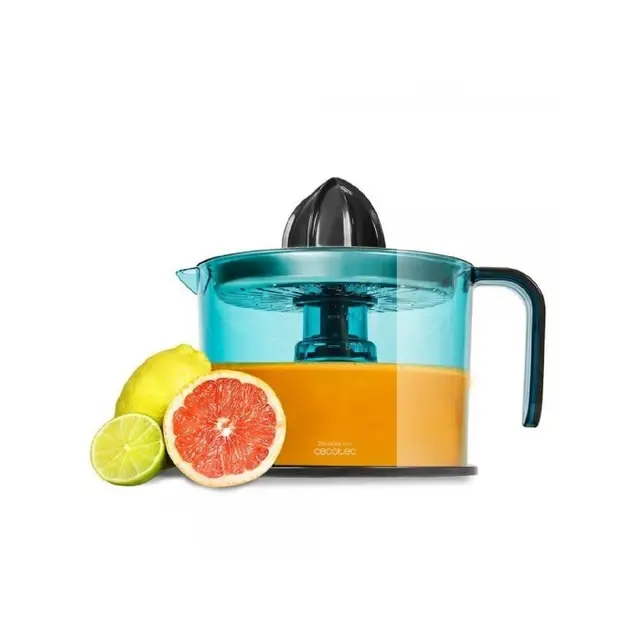 Cecotec Presse-agrumes Électrique ZitrusEasy Inox. Filtre en Acier Inoxydable, Tambour d’1 litre Sans BPA , Double Sens Giratoire , Double cône et Couvercle Antipoussière , 40 W.