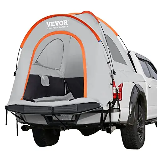 VEVOR Tente de lit de camion, tente de camionnette avec couche de pluie et sac de transport, tente de camion double couche imperméable pour camping, camping, voyage, activités de plein air