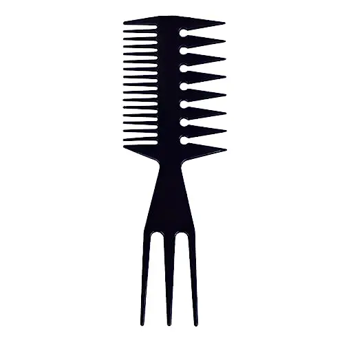 3 en 1 Peigne, Peigne Cheveux Homme, Brosse à cheveux antistatique, Peignes à dents larges Style Rétro Brosse à Cheveux, Noir