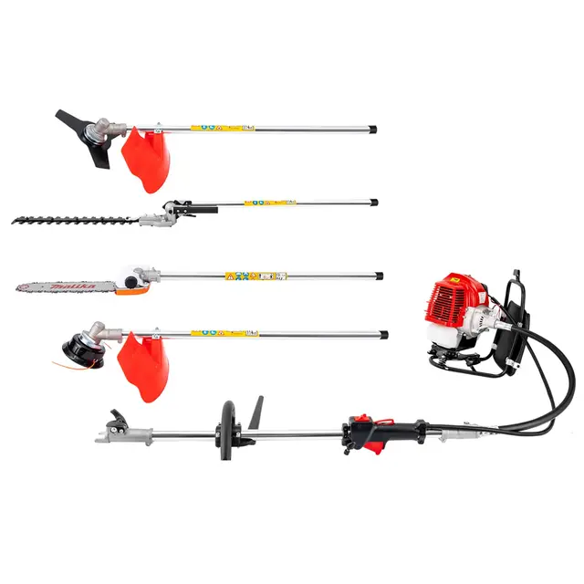 Débroussailleuse à essence 4 en 1 à essence 52 cc 2 temps 2,3 HP pour tailler les arbres de jardin, 8500 tr/min, capacité du réservoir de 0,22 gal