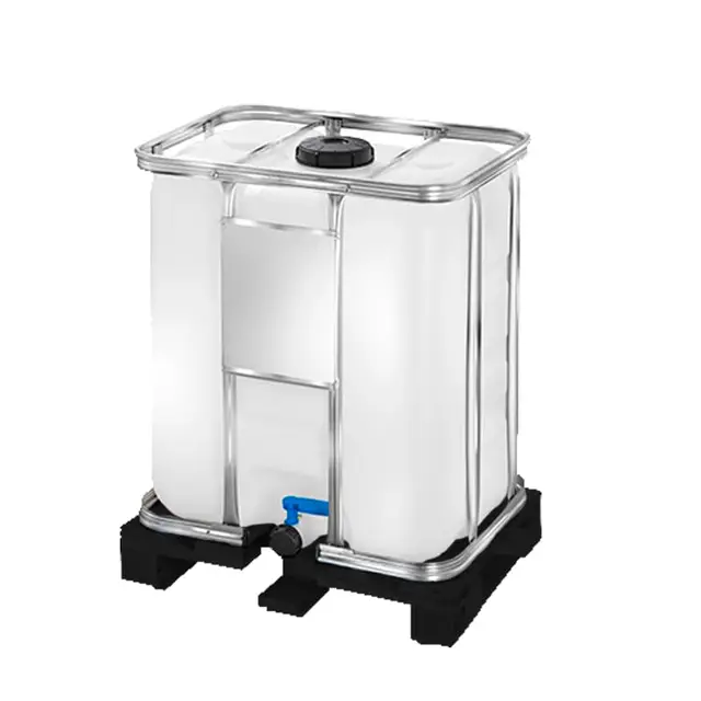 Réservoir IBC 300L naturel avec palette en plastique homologué UN - Sunbox/IBC-SBX-300PH
