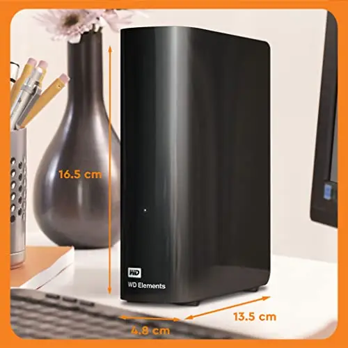 WD 20 To Elements HDD de bureau, USB 3.0, (supplémentaire pour les photos, la musique, les vidéos et tous les autres fichiers, résistant aux chocs) noir