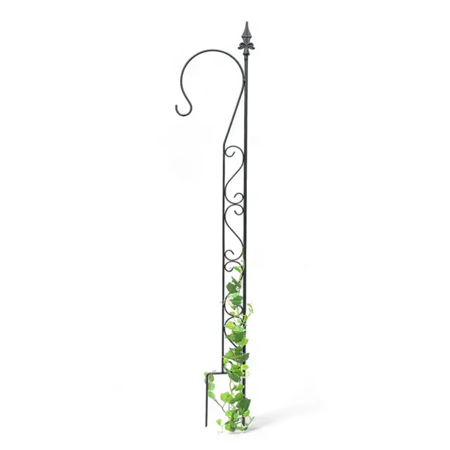 DanDiBo Support pour Plantes grimpantes avec Support 23299 Treillis en métal H-144cm B-27cm Support pour Plantes grimpantes Noir