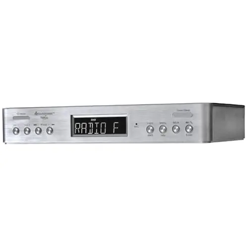 soundmaster UR2045SI Radio de Cuisine Dab+, FM Bluetooth, FM, Dab+ Fonction Mains Libres Argent