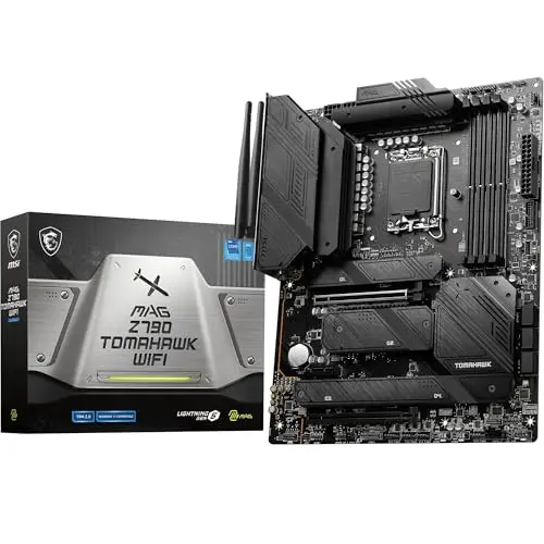 MSI MAG Z790 Tomahawk WiFi Carte-mère, ATX – pour processeurs Intel Core de 14e, 13e et 12e gén., LGA 1700-90A SPS VRM, DDR5 7200+MHz/OC, PCIe 5.0 & 4.0 x16, 4 x M.2 Gen4, Wi-FI 6E