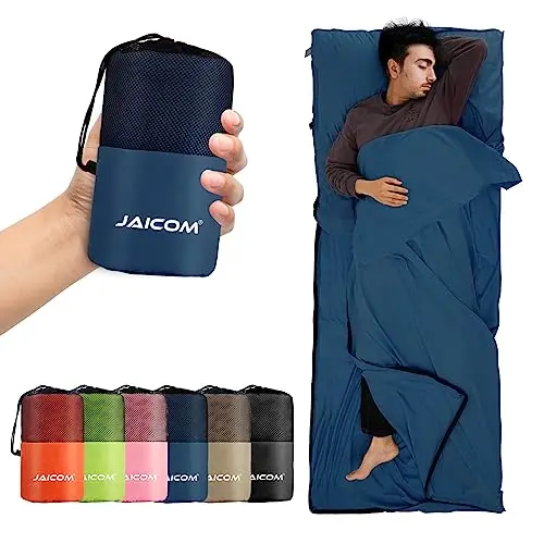JAICOM Drap de Sac de Couchage, Sac a Viande Couchage, 220x90cm Sac de Couchage ultraléger, il Convient aux Voyages en Plein air, aux hôtels et aux Chambres à Coucher