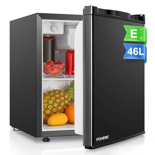 FOHERE Mini Réfrigérateur 46 L Compact Noir