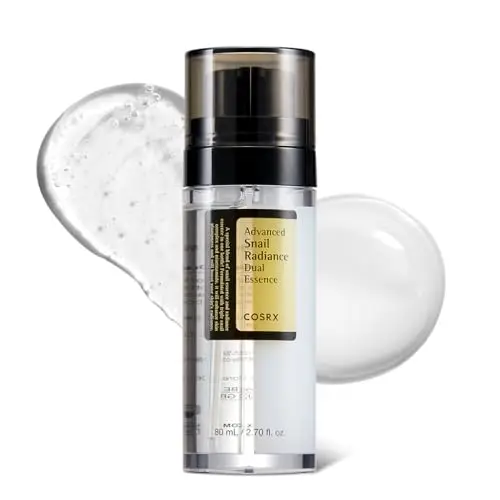COSRX Niacinamide 5% + Snail Mucin 74% Dual Essence, Anti aging Face Serum for Dull Skin, Hydrating, Brightening, Repairing, 2.70 fl.oz / 80ml, Sensitive Skin, Not Tested on Animals, Korean Skincare