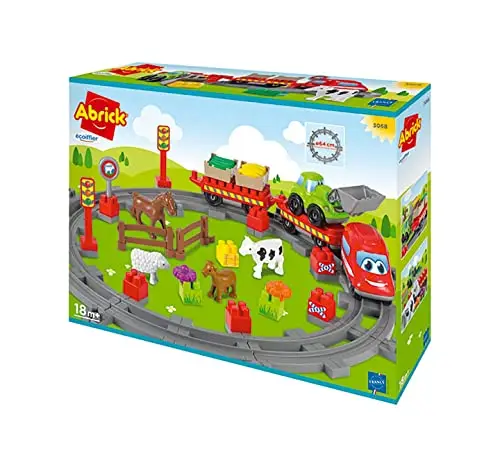ecoiffier abrick 3068 train campagne