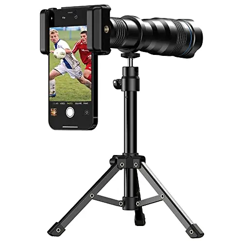Apexel Téléobjectif HD 36X pour Smartphone, téléphone Portable avec trépied pour iPhone, Samsung, Huawei et la Plupart des Smartphones