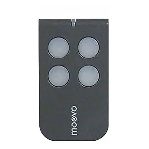MOOVO Original MT4G Télécommande 4 Touches 433 92 MHz Code