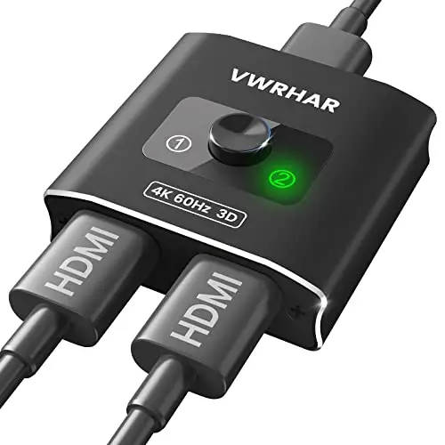 Répartiteur HDMI, commutateur HDMI 4K @ 60 Hz, répartiteur en aluminium 2 en 1 sortie/1 entrée 2 sorties, prend en charge 4K 3D 1080p Dolby, commutateur pour Fire TV Stick, Xbox, PS5/4/3, Blu-Ray, DVD