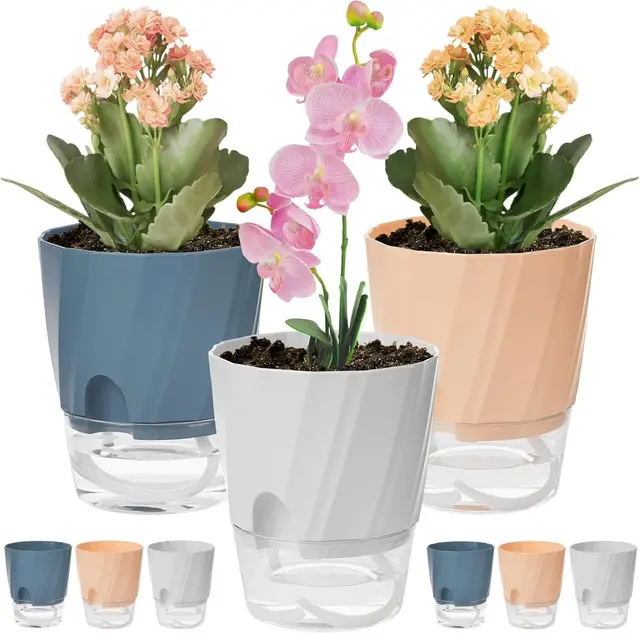 KAHEIGN Pot Auto-arrosage 12cm