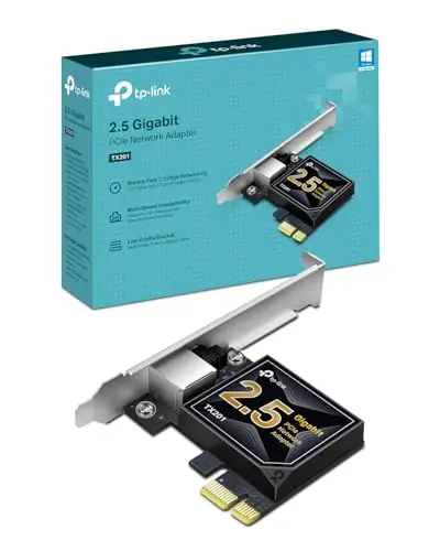 TP-Link Carte WiFi PCIe 2,5 Gigabit TX201, Réseau 2,5 Gbit/s, Latence Ultra-Faible, Compatible avec Windows 11/10/8.1/8/7, Les serveurs Windows 2022/2019/2016/2012 R2 et Linux