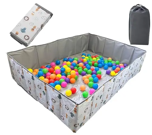 Piscine à Balles Pliable Aire de Jeux pour Bébé Jouet Enfant pour Garçon Fille 120x90x30cm(Balle Non Compris)