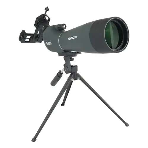 Svbony SV28 Upgrade 20-60x80 Longue Vue Puissante, HD FMC Porro Prisme, avec Adaptateur Téléphone, Trépied, Sac à Main, Longue Vue Tir Sportif pour Observation d'oiseaux, Randonnée, Tir à l'arc