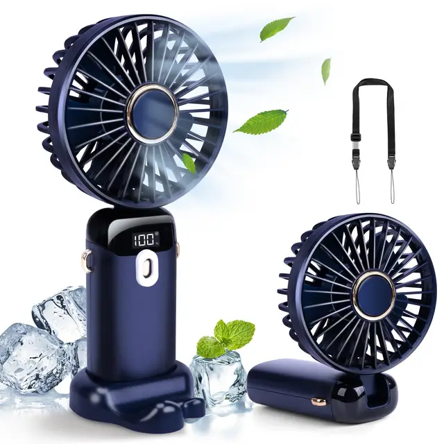 BOSONER Mini Ventilateur Portable Rechargeable 4000 mAh 5 Vitesses