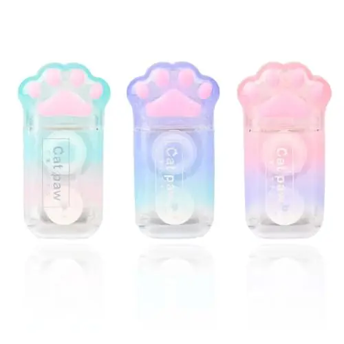 3 Pcs Ruban Correcteur, Chat Ruban Correcteur, Mini Rubans Correcteurs 5Mm X 6M, Kawaii Coloré Griffe De Chat, Rollers De Correction Pour Enfants, 3 Couleurs Fourniture Scolaire Kawaii
