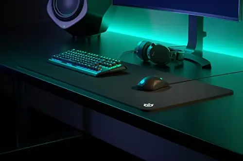SteelSeries QcK Heavy XXL - Tapis de souris gaming en tissu - Base en caoutchouc antidérapant extra-épaisse 6mm - Optimisé pour les capteurs de jeu - Taille XXL - Noir
