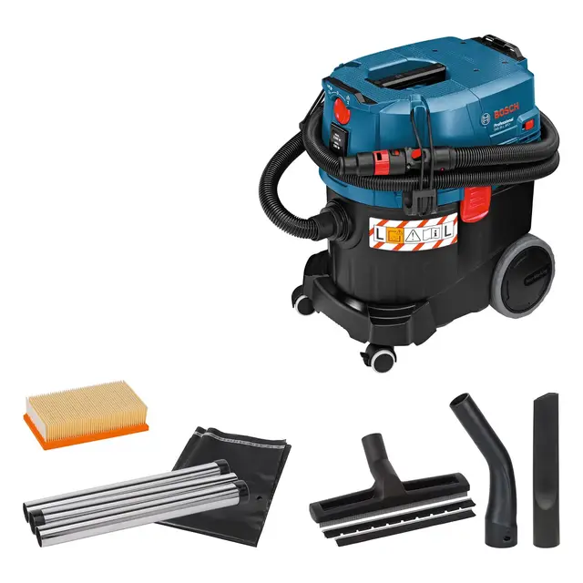 Bosch Professional aspirateur eau et poussière GAS 35 L SFC+ (puissance 1 200 W, volume de cuve 35 L, flexible de 3 m)