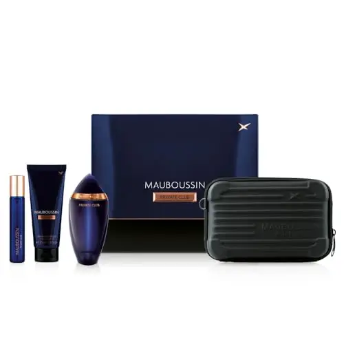 Mauboussin - Coffret Prestige Private Club : Eau de Parfum 100ml, Gel Douche 75ml, Travel Spray 20ml & Sac Bandoulière