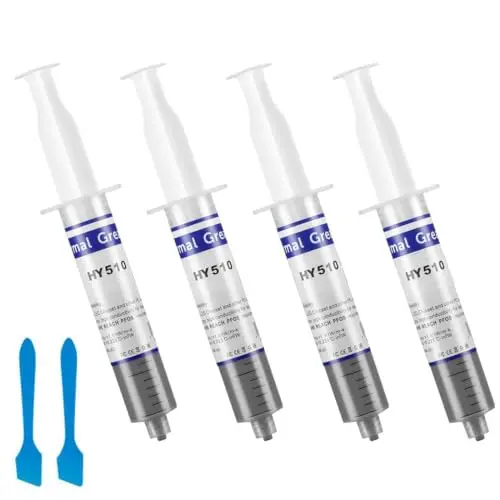 4 Pièces HY-510 Composé Thermique pour Refroidisseurs, Wärmeleitpaste für Kühler,Kühlkörperpaste Grafikkarte CPU Wärmeleitpaste CPU Wärmeleitpaste PC kühlpaste avec Un Outil de spatule
