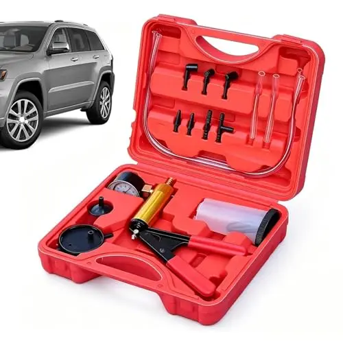 Handvakuum,Pumpen-Set Für, Bremsenentlüfter Mit Manometer, Vakuumprüfpumpe Zur Fahrzeugwartung & Entlüftung,Professionelle Extraktorpumpe Für KFZ Bremssysteme, Robustes Werkzeug-Set