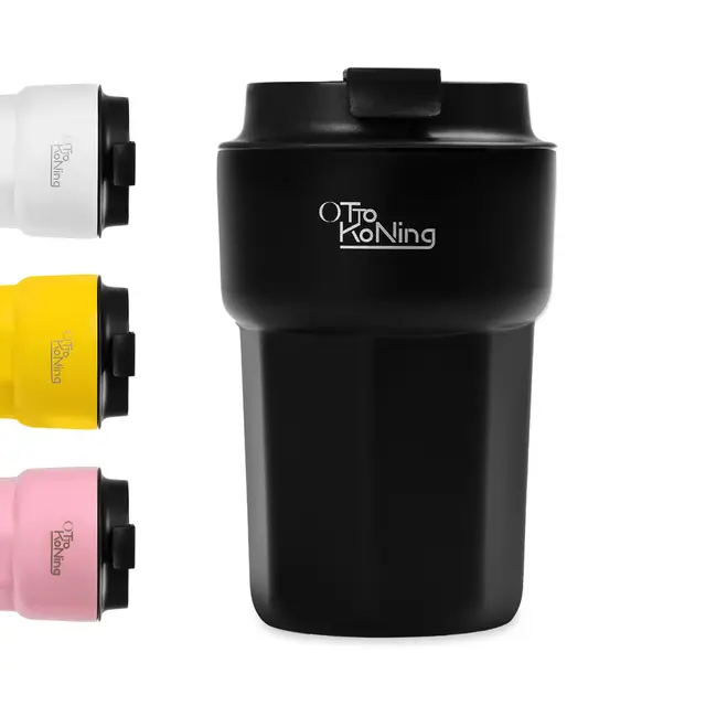 Otto Koning mug isotherme 350ml, thermos avec couvercle étanche, tasses à café réutilisables pour le voyage, en acier inoxydable pour l'eau et le thé chauds et froids