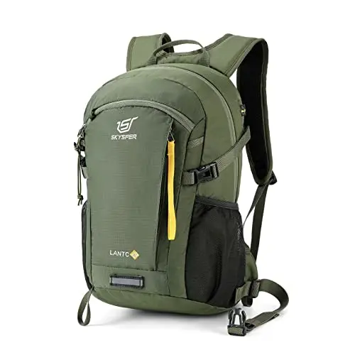 SKYSPER Sac à Dos de Randonnée Ultraléger Sac à Dos avec Système de Ventilation et D'hydratation Dorsale Sac à dos de Trekking en Polyester Respirant 3D Air Mesh Camping en Plein Air