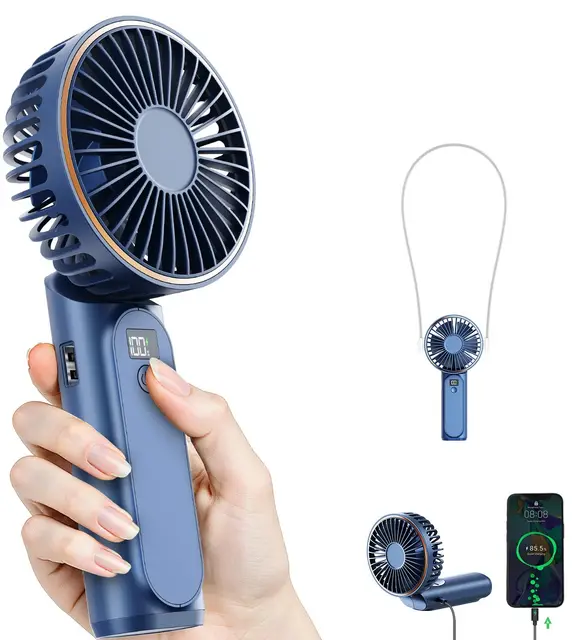 TUNISE Mini Ventilateur de Poche Pliable 180° 6 Vitesses