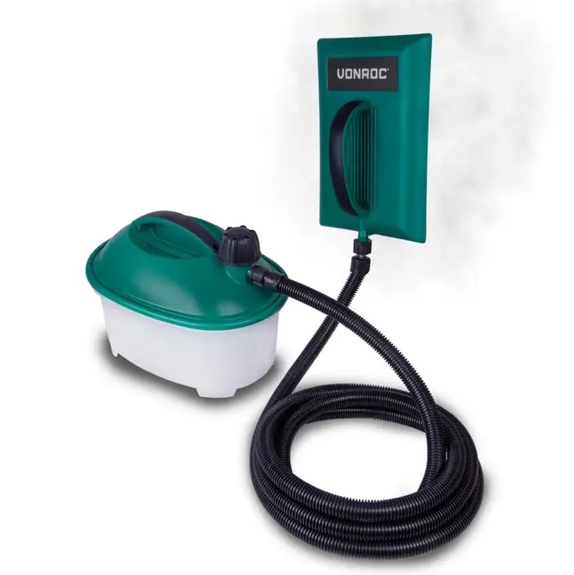 VONROC Décolleuse Papier Peint 2000 W – Réservoir 4,5 L, Autonomie 75 min – Tuyau 3,5 m – Plaque Vapeur avec Poignée - Décoller Papier Peint Murs – Décolleuse Murale pour Rénovation - Couleur Verte
