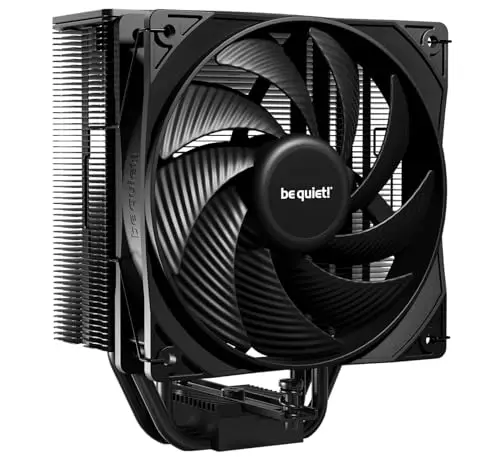be quiet! Pure Rock 3 Black ventirad radiateur, très haute performance de refroidissement, 4 caloducs noirs haute performance avec technologie HDT, ventilateur Pure Wings 3 120 mm PWM, un look élégant