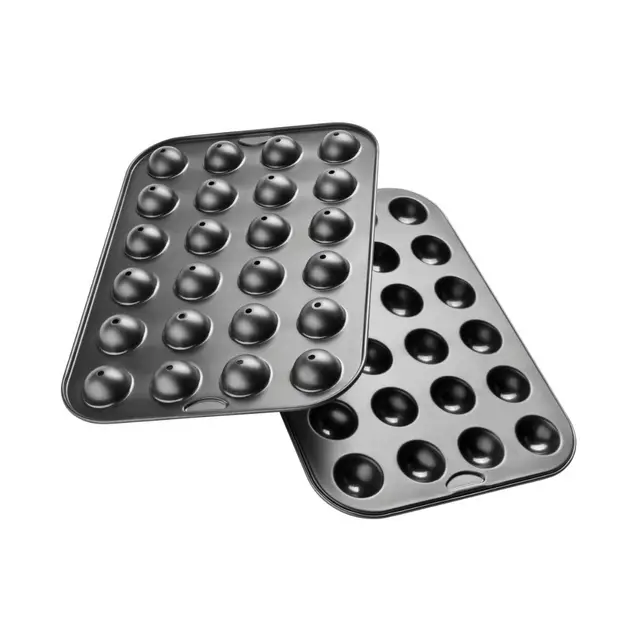 Zenker 7424 Moule pop cake 24 empreintes et 48 bâtonnets, moule cake pop et batonnet pop cake, moule à gâteaux, moule a sucette, moule sucette chocolat, Acier, Plastique, 38,5 x 26,5 x 3 cm