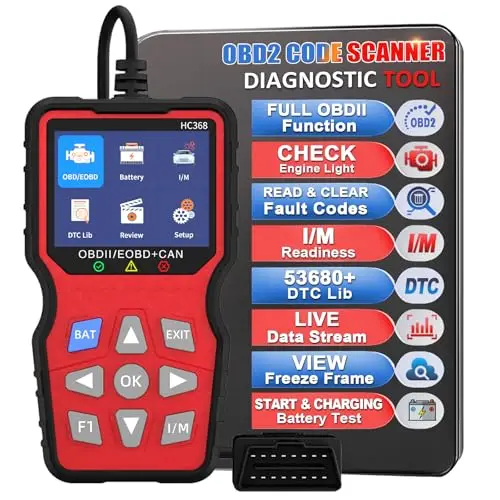 OBD2 Diagnosegerät Profi Edition Appareil de Lecture d'erreurs pour véhicules avec testeur de Batterie & données en Temps réel pour Tous Les véhicules à partir de 2003 Testeur