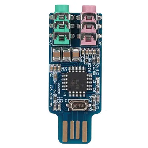 Marhynchus Carte Son USB, Audio CM108 Externe avec écouteurs Verts 3,5 Mm et Bouchons de Microphone, Aucun Pilote Requis, Winxp, Petit et Portable, écouteur Directement